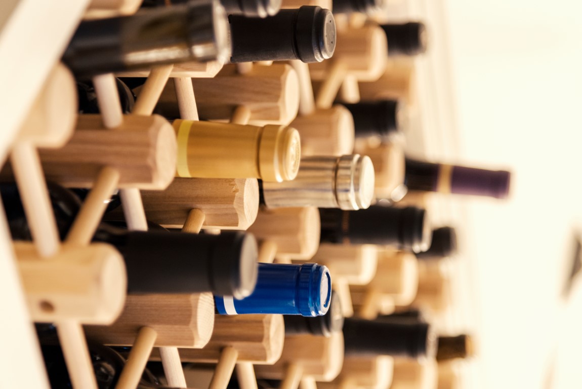 Botellero de madera para vino
